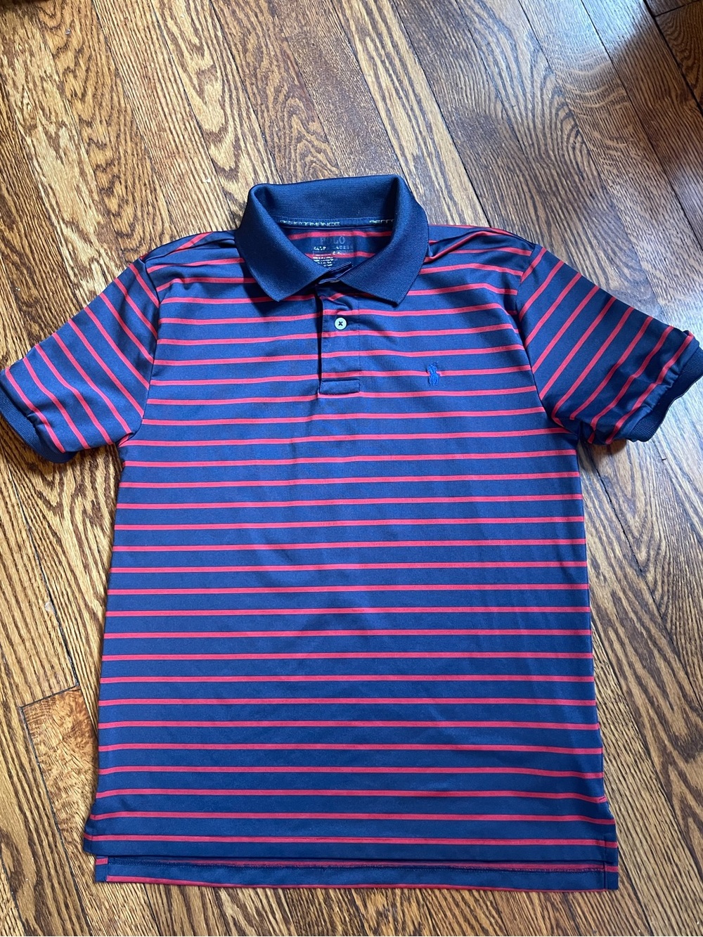 Ralph Lauren Navy with Red Stripe Polo Shirt